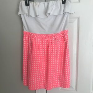 Lilly Pulitzer Strapless Gingham Dress